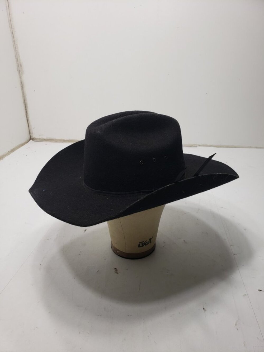 Vintage Old West Golden Line 5X Black Wool Cowboy Hat Size 7 1/8 Mexico